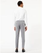 Pantalon Smart 360 Flex Trouser Slim Fit à rayures gris